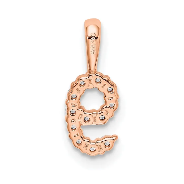 14k Rose Gold Diamond Number 9 Pendant TreasureFineJewelers Necklaces