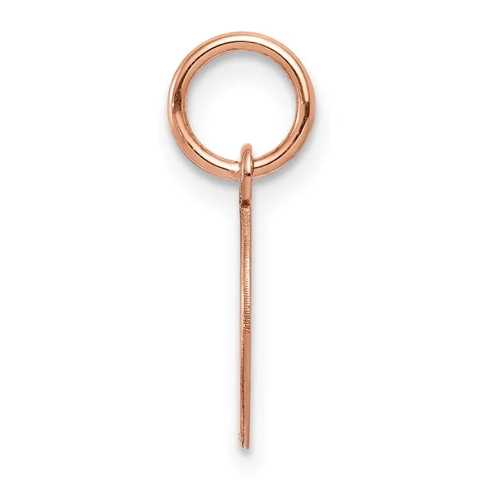 14k Rose Gold Plain 018 Gauge Circular Engraveable Disc Charm TreasureFineJewelers Charm Necklaces