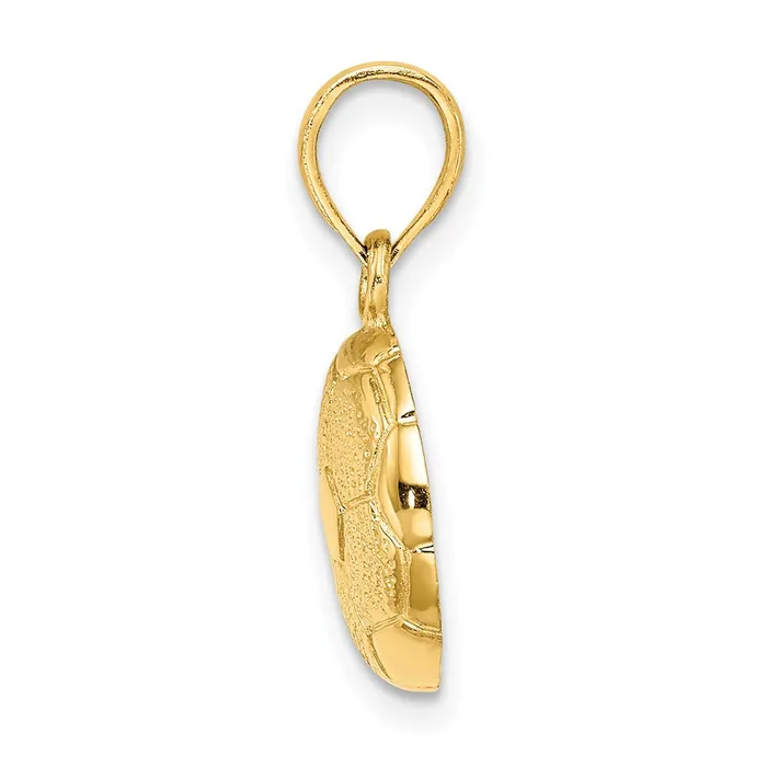 14k Solid Polished OpenBacked Soccer Ball Charm TreasureFineJewelers Charm Necklaces