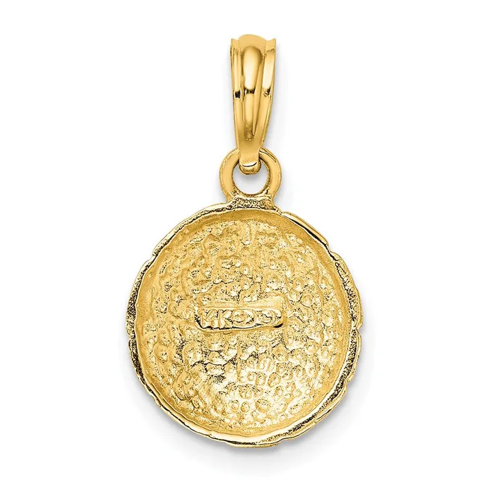14k Solid Polished OpenBacked Soccer Ball Charm TreasureFineJewelers Charm Necklaces