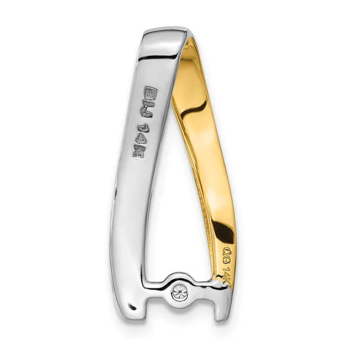 14k Twotone AA Diamond Semi Mount Peg Slide TreasureFineJewelers Rings