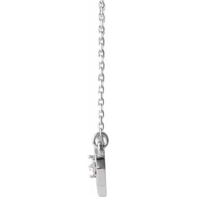 14K White Gold 110 CTW Natural Diamond InfinityInspired Heart 1618 Necklace TreasureFineJewelers Necklaces
