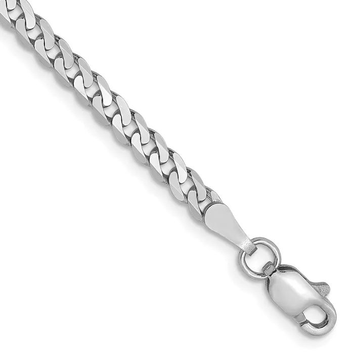 14K White Gold 29mm Flat Beveled Curb Chain TreasureFineJewelers Necklaces 14K White Gold 29mm Flat Beveled Curb Chain TreasureFineJewelers Necklaces