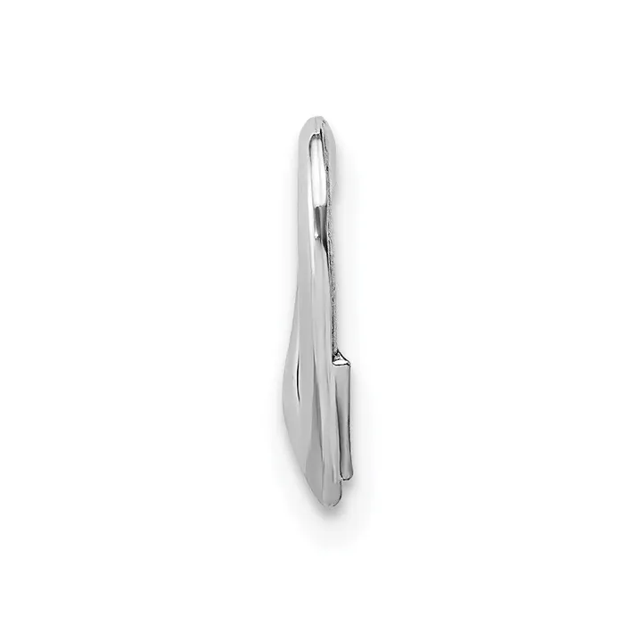 14K White Gold 2D Floating Heart Charm TreasureFineJewelers Charm Necklaces