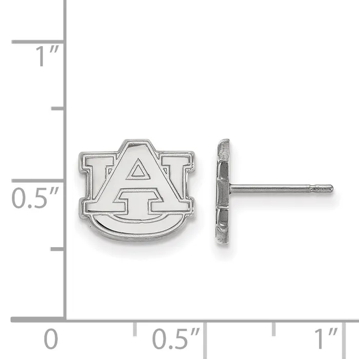 14k White Gold Auburn University XS Post Earrings TreasureFineJewelers Earrings
