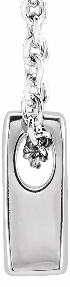 14K White Gold Initial A Slide Pendant 1618 Necklace TreasureFineJewelers Necklaces