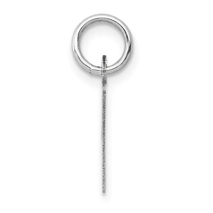 14K White Gold Small Slanted Block Letter V Initial Charm TreasureFineJewelers Charm Necklaces