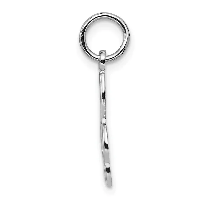 14k White Gold Treble Clef Charm TreasureFineJewelers Charm Necklaces