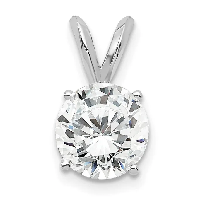 14k White Gold WG 1 carat total weight Round VSSI GH Lab Grown Diamond Solitaire Pendant TreasureFineJewelers Necklaces 14k White Gold WG 1 carat total weight Round VSSI GH Lab Grown Diamond Solitaire Pendant TreasureFineJewelers Necklaces