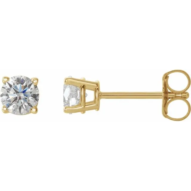 14K Yellow 12 CTW Diamond Earrings TreasureFineJewelers Earrings