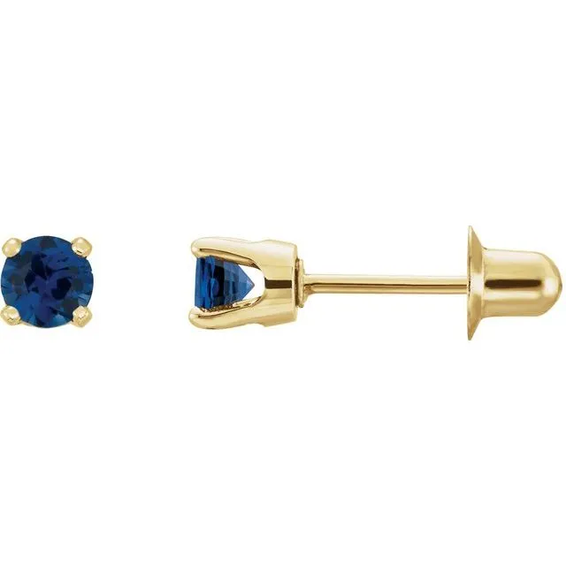14K Yellow Gold Natural Blue Sapphire Earrings TreasureFineJewelers Earrings 14K Yellow Gold Natural Blue Sapphire Earrings TreasureFineJewelers Earrings