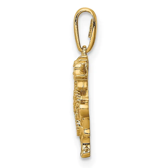 14k Yellow Gold Rearing Unicorn CZ Pendant TreasureFineJewelers PreStyled Sets