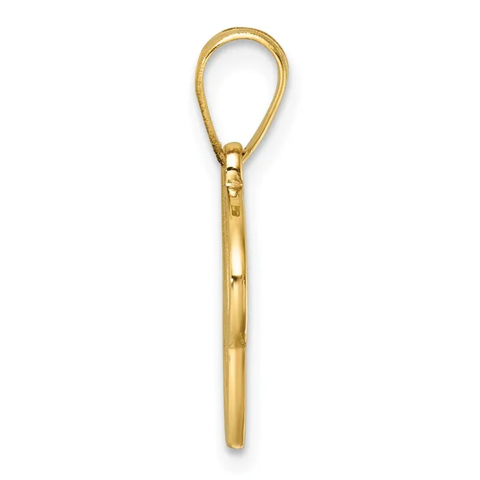14k Yellow Gold Script Letter C Initial Pendant TreasureFineJewelers Necklaces