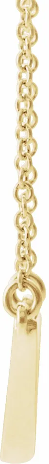 14K Yellow Gold Sculptural V 16 Necklace TreasureFineJewelers Necklaces