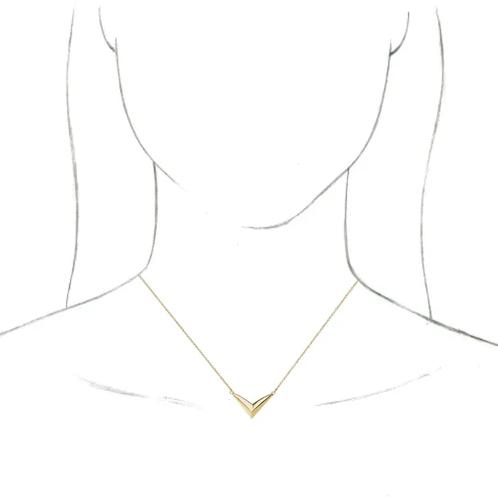 14K Yellow Gold V 1618 Necklace TreasureFineJewelers Necklaces