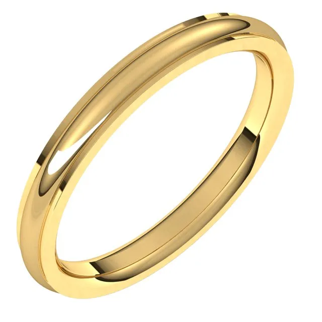 18K Yellow Gold 25 mm Half Round Edge Comfort Fit Wedding Band TreasureFineJewelers Rings 18K Yellow Gold 25 mm Half Round Edge Comfort Fit Wedding Band TreasureFineJewelers Rings