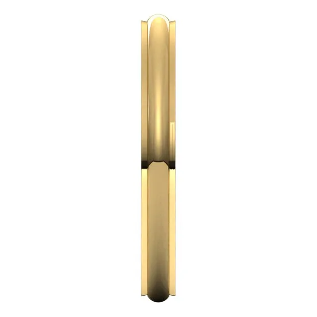18K Yellow Gold 25 mm Half Round Edge Comfort Fit Wedding Band TreasureFineJewelers Rings
