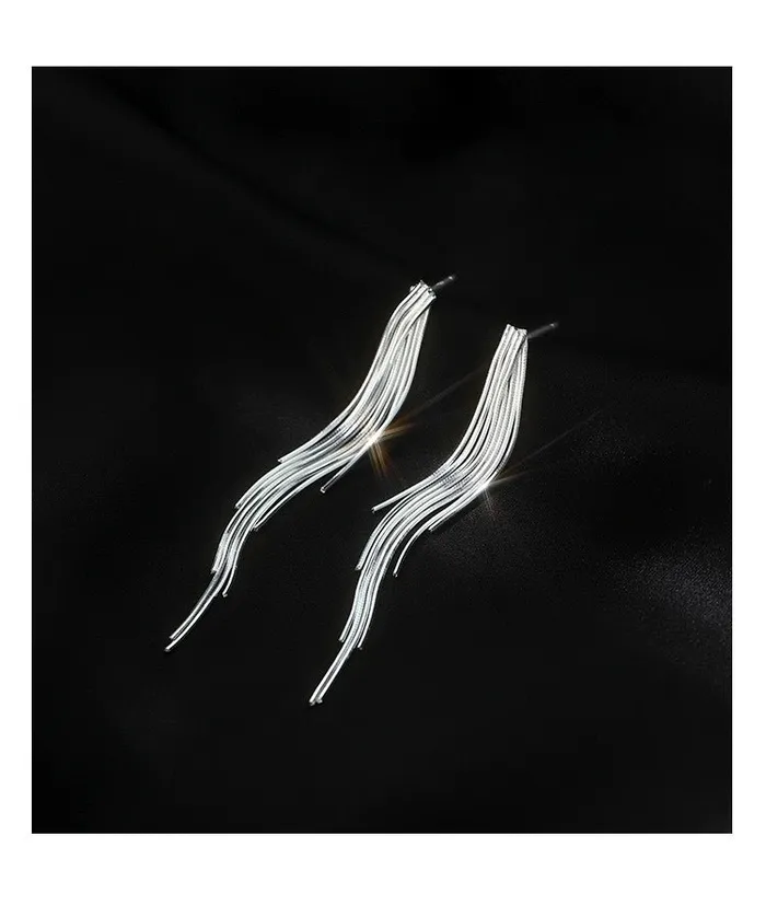 925 Silver Vintage Tassel Drop Earring Trendolla Jewelry Earrings