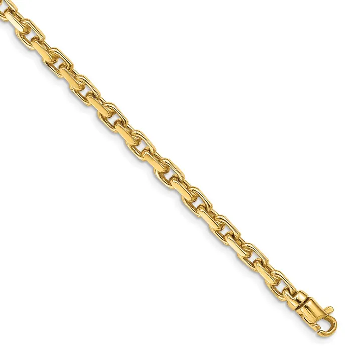 Bracelets 14K 8 inch 42mm Hand Polished Fancy Link with Lobster Clasp Bracelet TreasureFineJewelers Bracelets 14K 8 inch 42mm Hand Polished Fancy Link with Lobster Clasp Bracelet TreasureFineJewelers