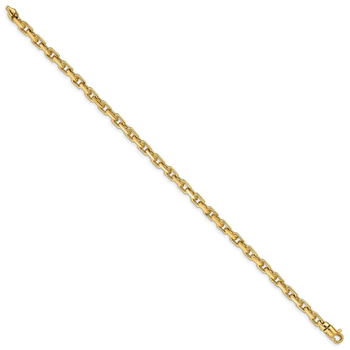 Bracelets 14K 8 inch 42mm Hand Polished Fancy Link with Lobster Clasp Bracelet TreasureFineJewelers