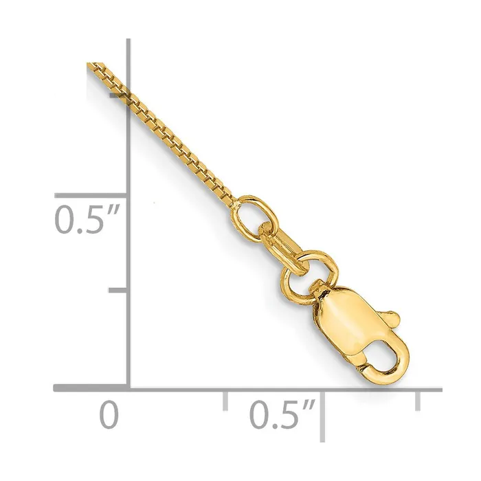 Bracelets TreasureFineJewelers 14K 7 inch 7mm Box with Lobster Clasp Bracelet