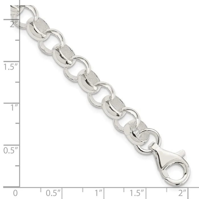 Bracelets TreasureFineJewelers Sterling Silver 800mm Belcher Light Bracelet