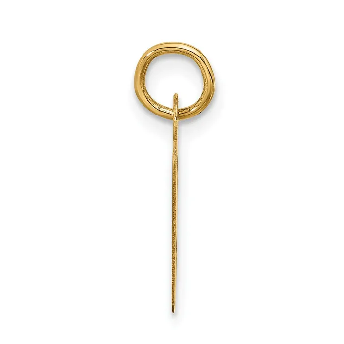 Charm Necklaces 10k Yellow Gold Large Slanted Block Initial B Charm TreasureFineJewelers