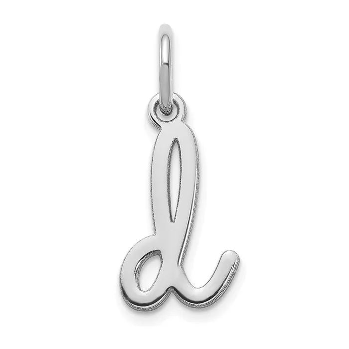 Charm Necklaces 14k White Gold Lower case Letter D Initial Charm TreasureFineJewelers Charm Necklaces 14k White Gold Lower case Letter D Initial Charm TreasureFineJewelers