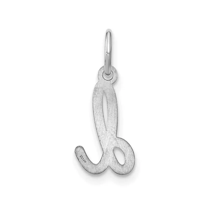 Charm Necklaces 14k White Gold Lower case Letter D Initial Charm TreasureFineJewelers