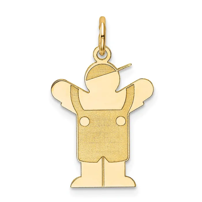 Charm Necklaces 14k Yellow Gold Kid Charm TreasureFineJewelers