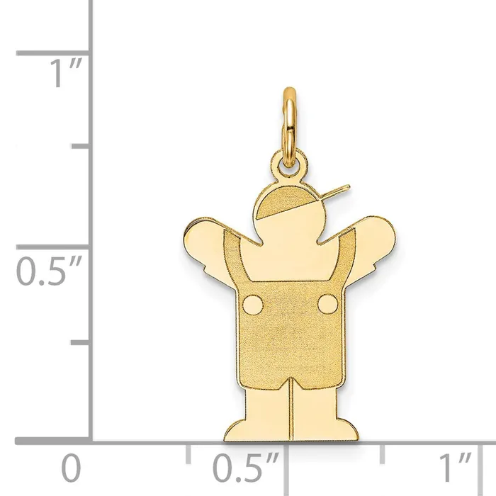 Charm Necklaces 14k Yellow Gold Kid Charm TreasureFineJewelers