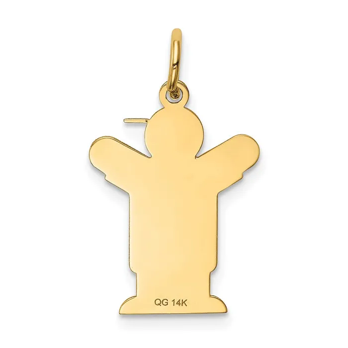 Charm Necklaces 14k Yellow Gold Kid Charm TreasureFineJewelers