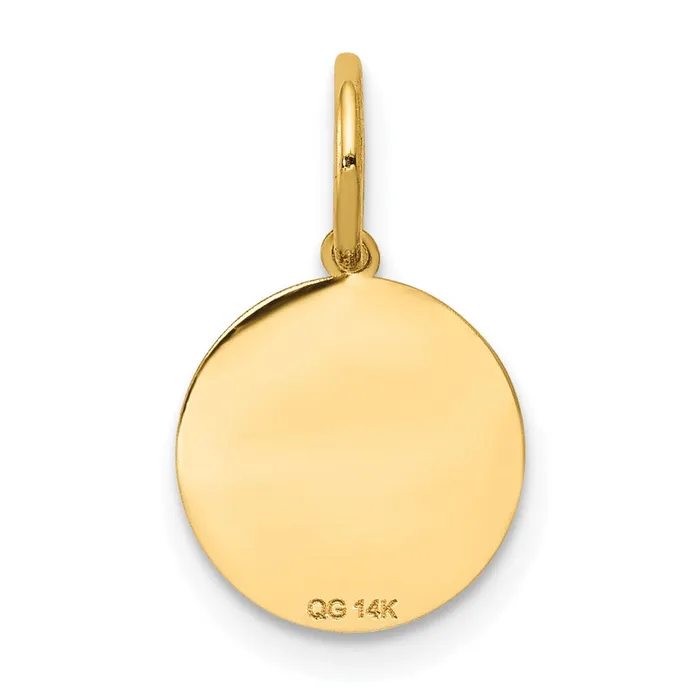 Charm Necklaces 14k Yellow Gold Small Baptism Charm TreasureFineJewelers
