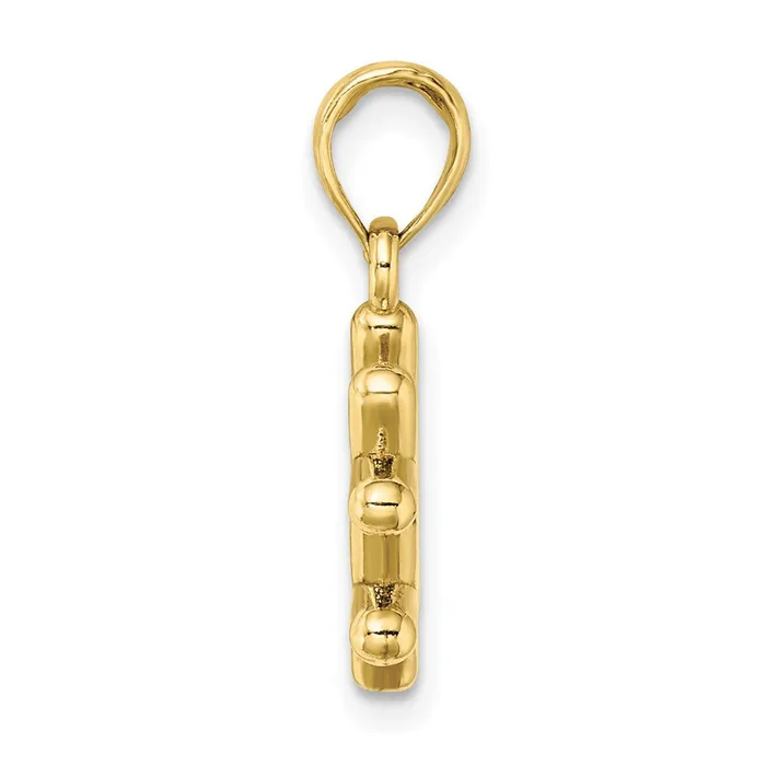 Charm Necklaces TreasureFineJewelers 10K 3D Hashtag Charm