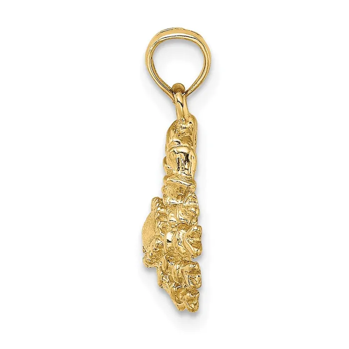 Charm Necklaces TreasureFineJewelers 14k 3D Cancer Zodiac Charm