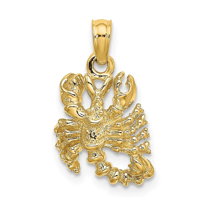 Charm Necklaces TreasureFineJewelers 14k 3D Scorpio Zodiac Charm