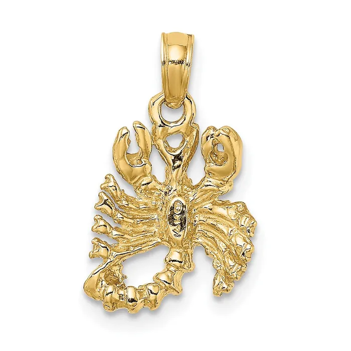 Charm Necklaces TreasureFineJewelers 14k 3D Scorpio Zodiac Charm