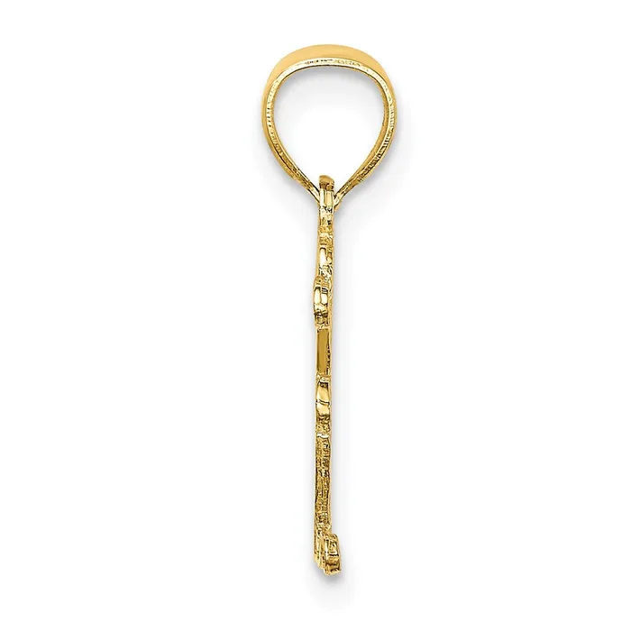 Charm Necklaces TreasureFineJewelers 14k BEST MOM Charm