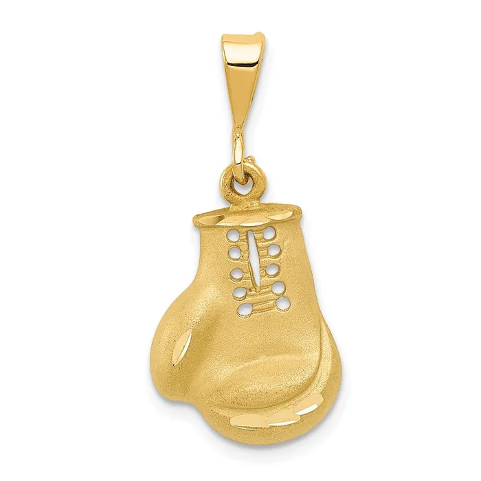 Charm Necklaces TreasureFineJewelers 14k Boxing Glove Charm