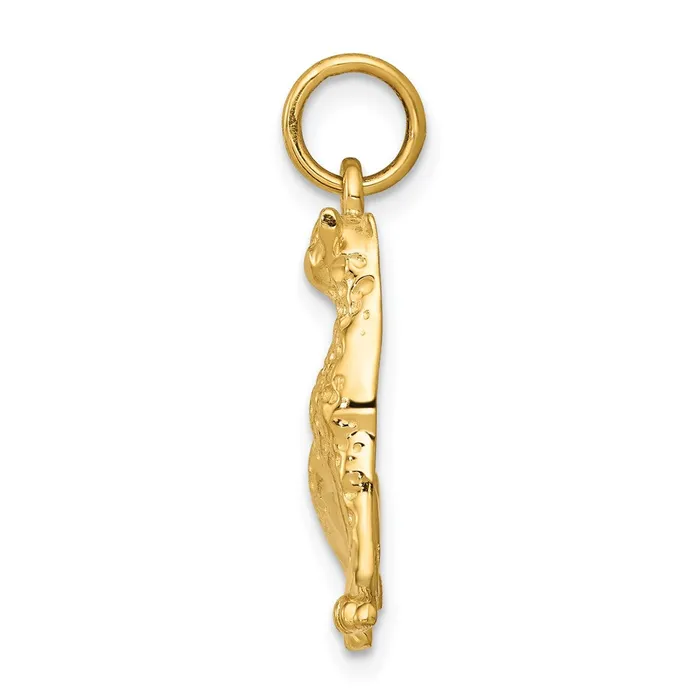 Charm Necklaces TreasureFineJewelers 14k Cheetah Charm