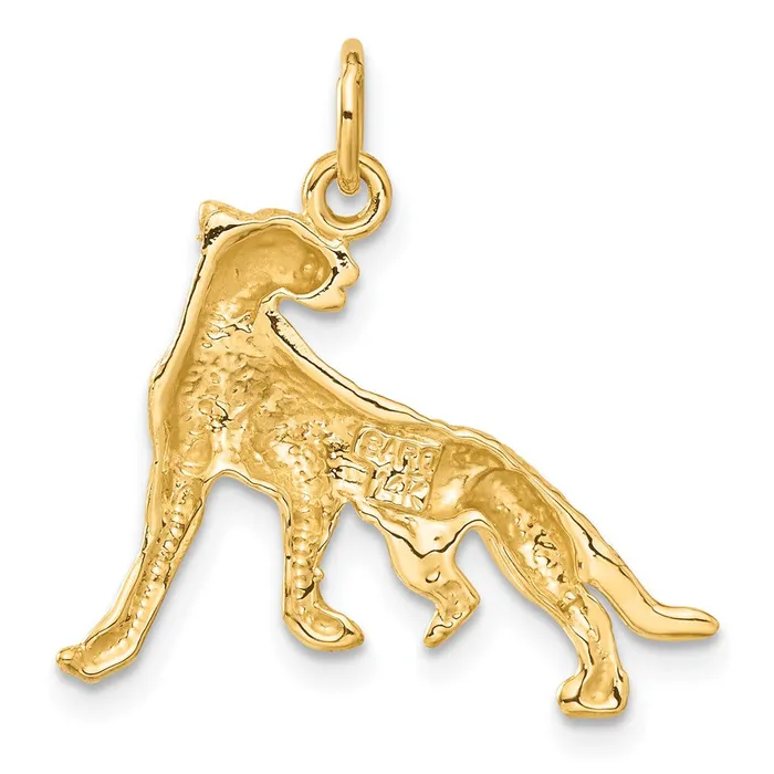 Charm Necklaces TreasureFineJewelers 14k Cheetah Charm