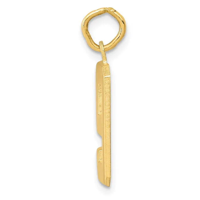 Charm Necklaces TreasureFineJewelers 14k Medium Polished Number 9 Charm