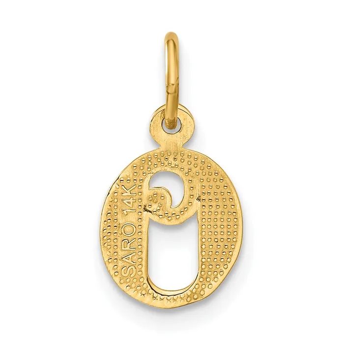 Charm Necklaces TreasureFineJewelers 14k Yellow Gold Letter Q Initial Charm