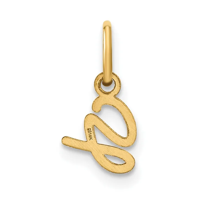 Charm Necklaces TreasureFineJewelers 14k Yellow Gold Upper case Letter G Initial Charm