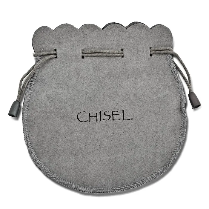 Chisel Stainless Steel Polished and Textured Black Braided Leather 85 inch Bracelet TreasureFineJewelers Bracelets
