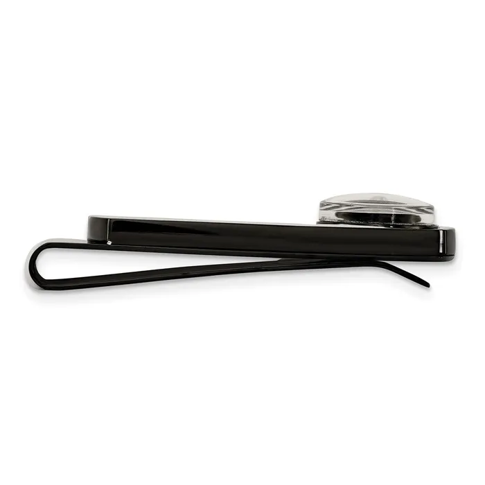 Chisel Stainless Steel Polished Black IPplated Functional Compass Money Clip TreasureFineJewelers Bracelets