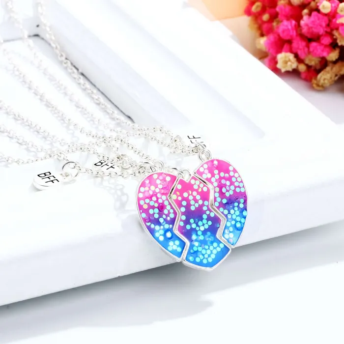 Cute Half Broken Heart Children Friendship Pendant BFF Necklaces Trendolla Jewelry Necklaces
