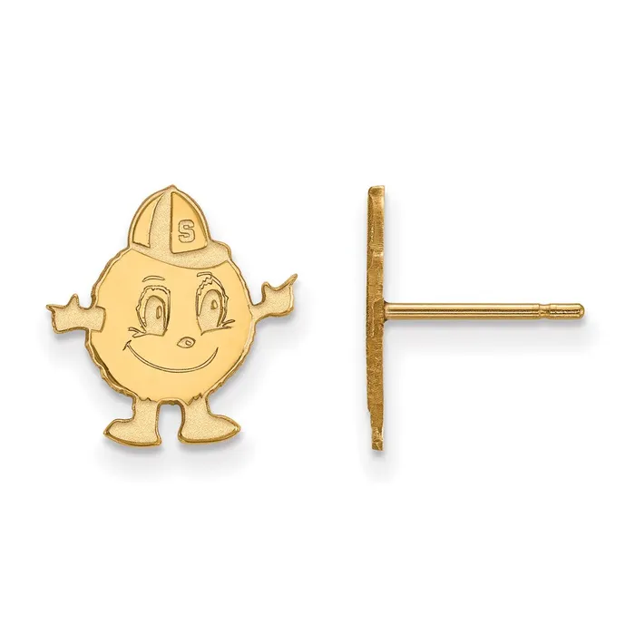 Earrings 10K Yellow Gold Syracuse University Small Post Earrings TreasureFineJewelers Earrings 10K Yellow Gold Syracuse University Small Post Earrings TreasureFineJewelers