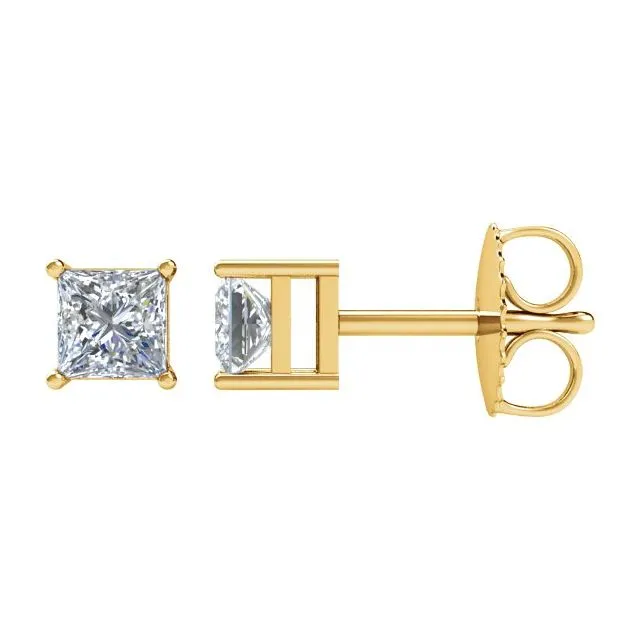 Earrings 14K Yellow Gold 110 CTW Natural Diamond Earrings TreasureFineJewelers Earrings 14K Yellow Gold 110 CTW Natural Diamond Earrings TreasureFineJewelers
