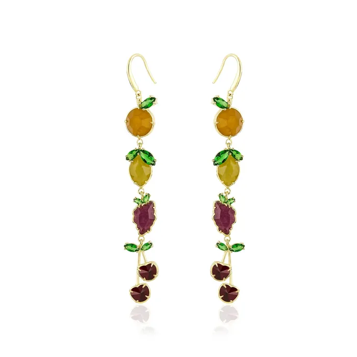 Earrings Mixed Fruit Linear Earring vendorunknown